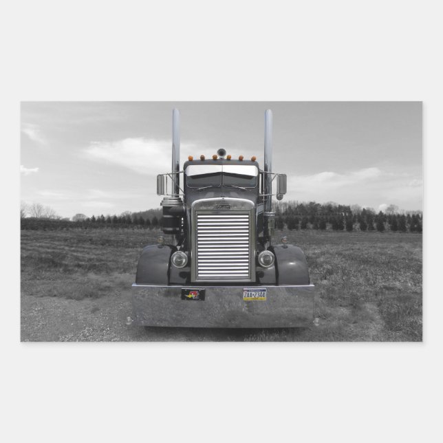 Pegatina Rectangular Pegatinas de Peterbilt Needle Nose (Anverso)