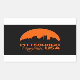 Pegatina Rectangular Pegatinas de PITTSBURGH - personalizable