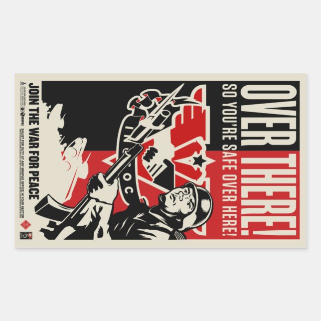 Pegatina Rectangular pegatinas de propaganda de 1984 (Anverso)