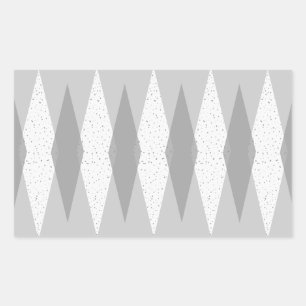 Pegatina Rectangular Pegatinas de Rectángulo Gris Gris Moderno del Sigl