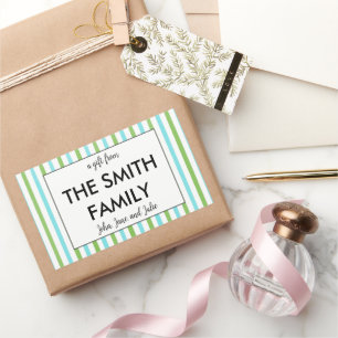 Pegatina Rectangular Pegatinas de regalo familiares personalizados