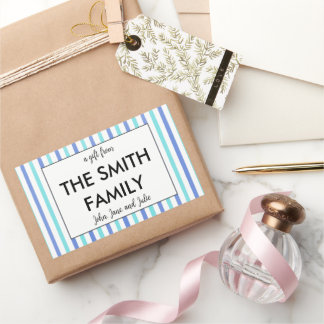 Pegatina Rectangular Pegatinas de regalo familiares personalizados