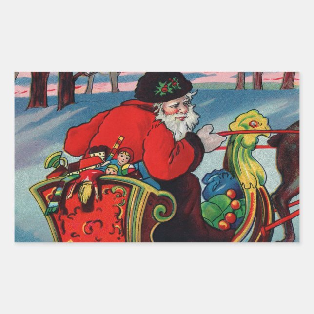 Pegatina Rectangular Pegatinas de Santa Lucía (Anverso)