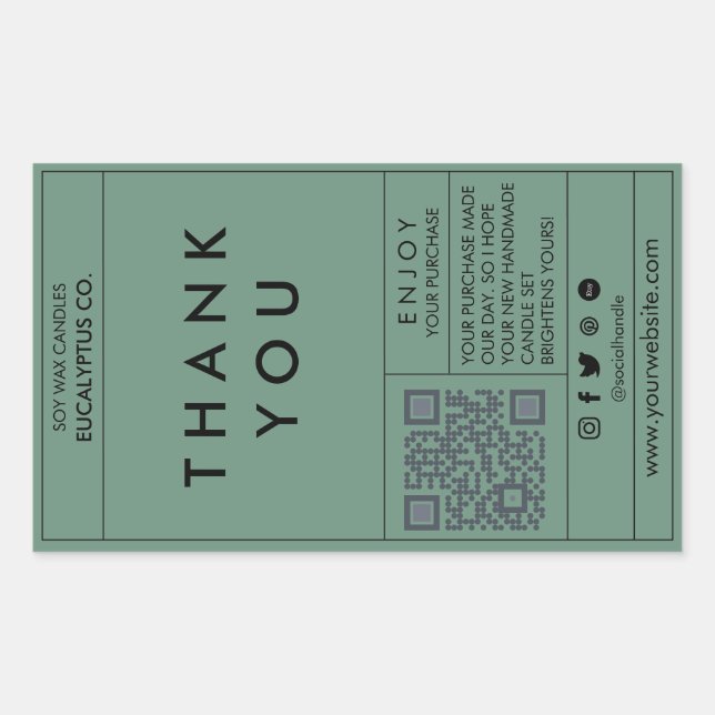 Pegatina Rectangular Pegatinas de sellado de cajas, Pegatinas de sellad (Anverso)