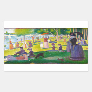 Pegatina Rectangular Pegatinas de Seurat La Grande Jatte