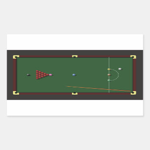 Pegatina Rectangular Pegatinas de Snooker Table