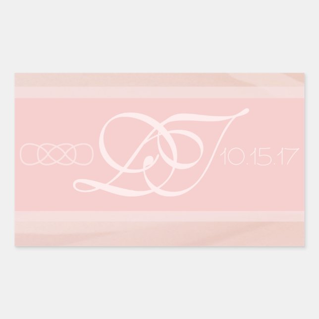 Pegatina Rectangular Pegatinas de sobres Rectangle de Rubor Strokes (Anverso)