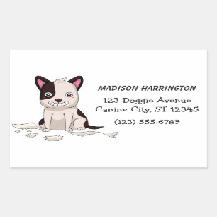 Pegatina Rectangular Pegatinas de texto y color de personalizado de per