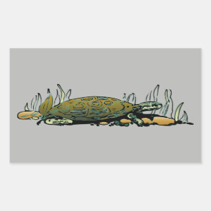 Pegatina Rectangular pegatinas de tortugas de pantano