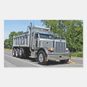 Pegatina Rectangular Pegatinas de tranvía Peterbilt Dump