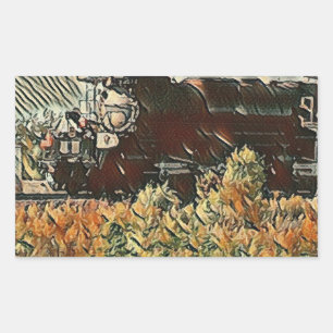 Pegatina Rectangular Pegatinas de Tren Big Boy No. 4014