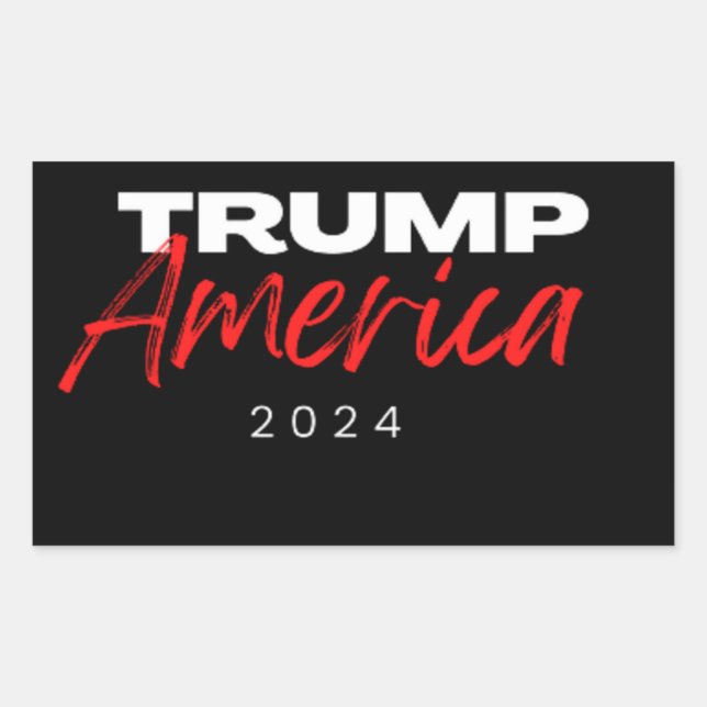 Pegatina Rectangular Pegatinas de Trump (Anverso)