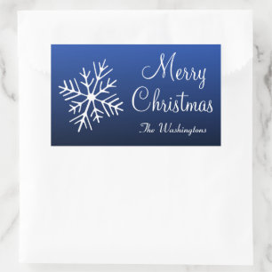 Pegatina Rectangular Pegatinas de vacaciones azules