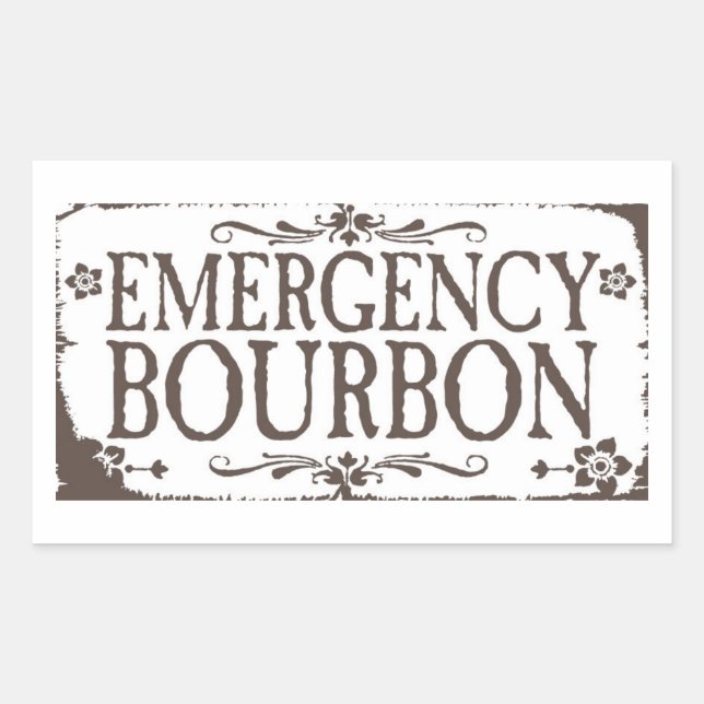 Pegatina Rectangular Pegatinas del booze de emergencia - Borbón (Anverso)