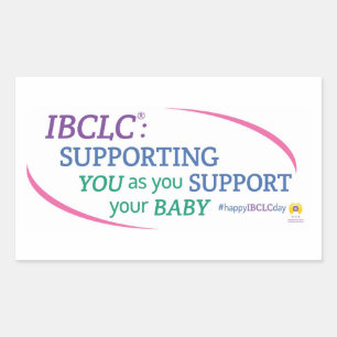 Pegatina Rectangular PEGATINAS del Día IBCLC® (inglés)