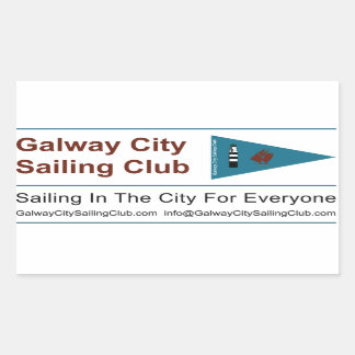 Pegatina Rectangular Pegatinas del Galway City Sailing Club