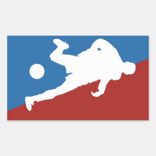 Pegatina Rectangular Pegatinas del jugador de fútbol personalizado