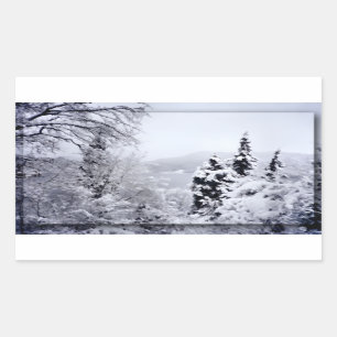 Pegatina Rectangular Pegatinas del lago Nojiri