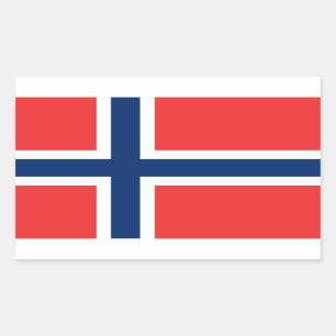 Pegatina Rectangular Pegatinas del pabellón de Noruega*