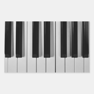 Pegatina Rectangular Pegatinas del personalizado del teclado de piano