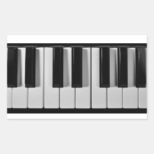 Pegatina Rectangular Pegatinas del personalizado del teclado de piano