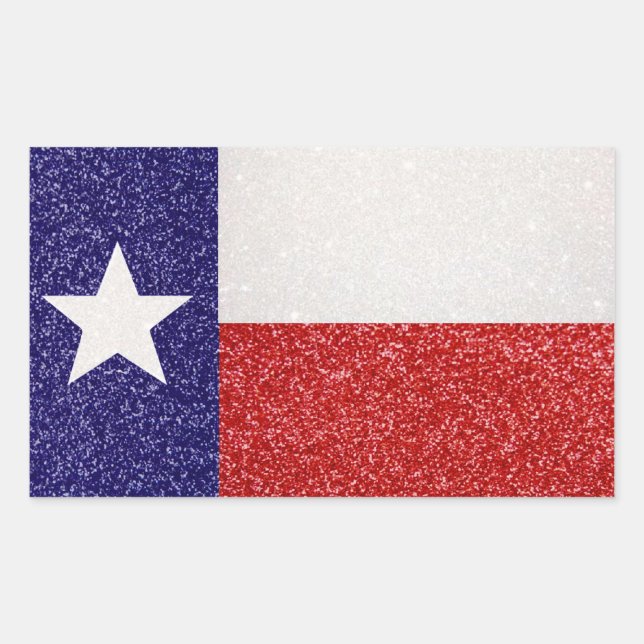 Pegatina Rectangular pegatinas del rectángulo de bandera de Texas purpu (Anverso)