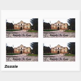 Pegatina Rectangular Pegatinas del Rectángulo del Álamo