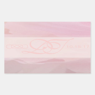 Pegatina Rectangular Pegatinas del sobre del rectángulo de Rubor de la