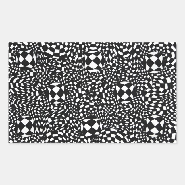 Pegatina Rectangular Pegatinas dibujados a mano (Anverso)