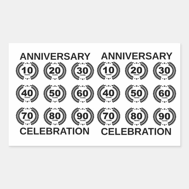 Pegatina Rectangular Pegatinas fiestas de la coalición de cumpleaños (Anverso)