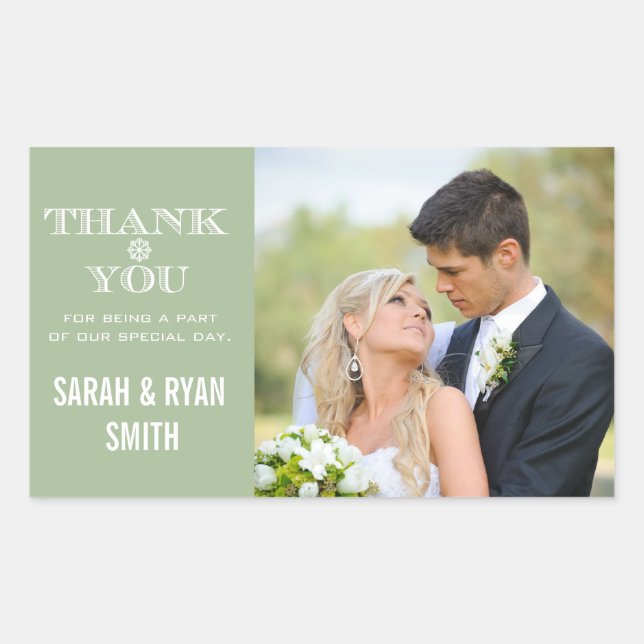 Pegatina Rectangular Pegatinas fotográficos gracias a la menta de copos (Anverso)