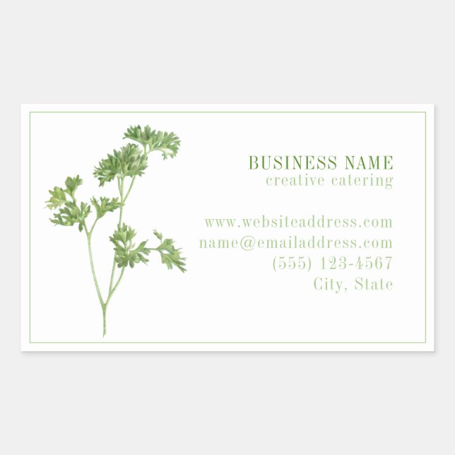 Pegatina Rectangular PEGATINAS FRESH PARSLEY Biz ID Rectangle (Anverso)