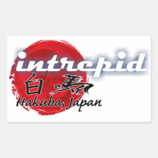 Pegatina Rectangular Pegatinas Hakuba intrépido - Rectángulo