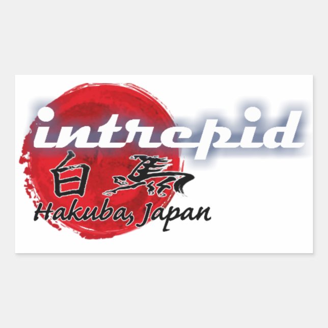 Pegatina Rectangular Pegatinas Hakuba intrépido - Rectángulo (Anverso)