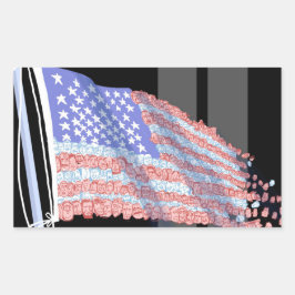 Pegatina Rectangular Pegatinas hechos fragmentos de la bandera