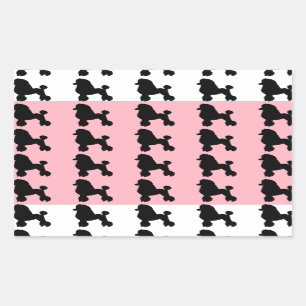 Pegatina Rectangular Pegatinas inspirados en la falda del caniche rosa