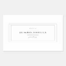 Pegatinas Jumbo Shells Pasta Label