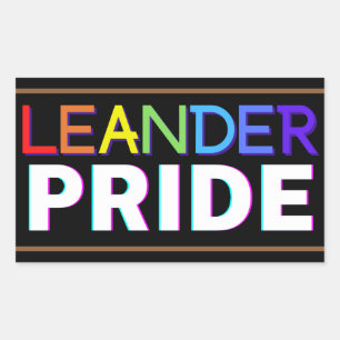 Pegatina Rectangular Pegatinas Leander PRIDE, papel sin ácido