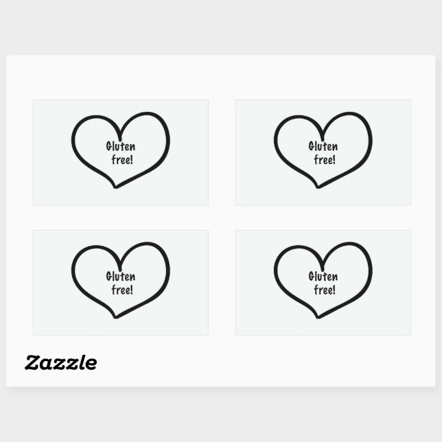 Pegatina Rectangular Pegatinas libres Gluten (Hoja)