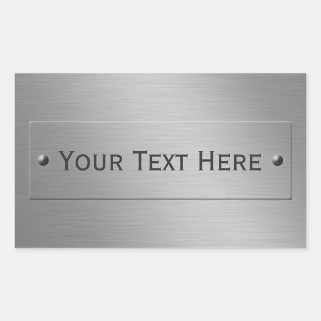 Pegatina Rectangular pegatinas metalizado personalizados (Anverso)