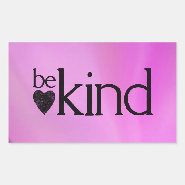 Pegatina Rectangular Pegatinas motivacionales de Be Kind (Anverso)