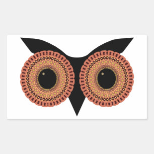 Pegatina Rectangular Pegatinas Owl Eyes