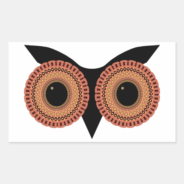 Pegatina Rectangular Pegatinas Owl Eyes (Anverso)