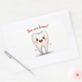 Pegatina Rectangular Pegatinas para pequeños pacientes dentistas