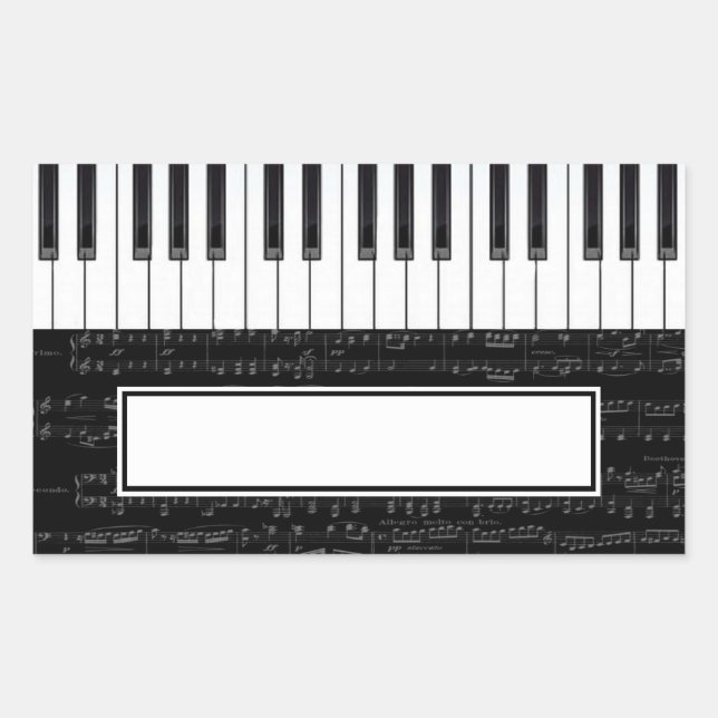 Pegatina Rectangular Pegatinas para teclado (Anverso)