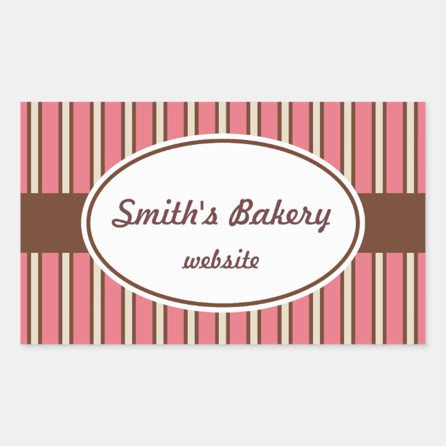 Pegatina Rectangular Pegatinas Personalizados de banda de chocolate ros (Anverso)