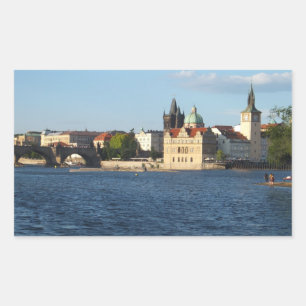 Pegatina Rectangular Pegatinas personalizados de Praga/Praha