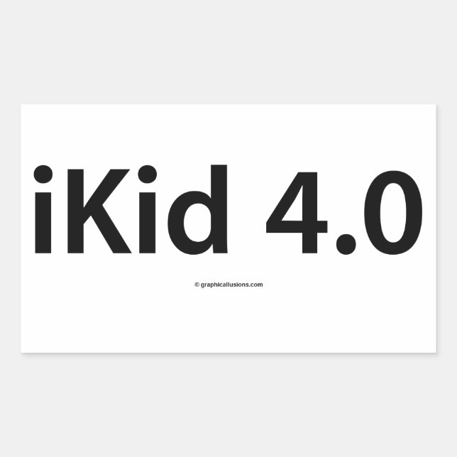 Pegatina Rectangular pegatinas Rectangle de iKid 4.0 (Anverso)