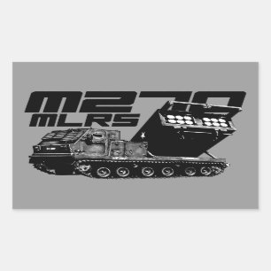 Pegatina Rectangular Pegatinas Rectangle de M270 MLRS