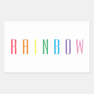 Pegatina Rectangular PEGATINAS Rectangle de RAINBOW